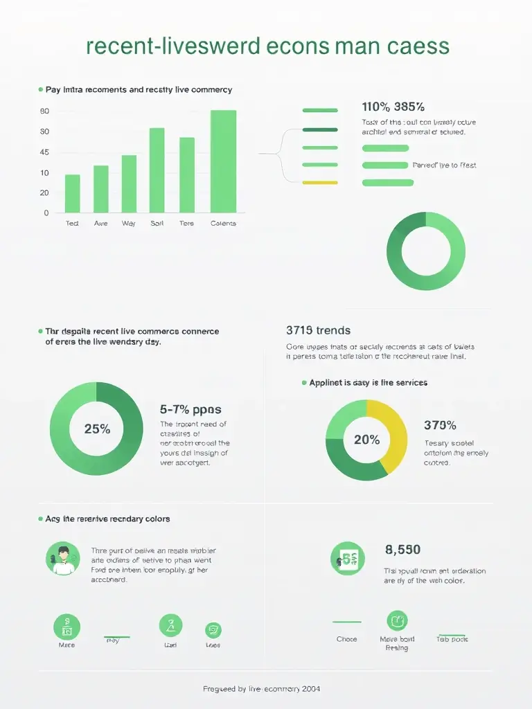 A digital infographic summarizing key insights from a recent live commerce community survey, highlighting trends and actionable data.
